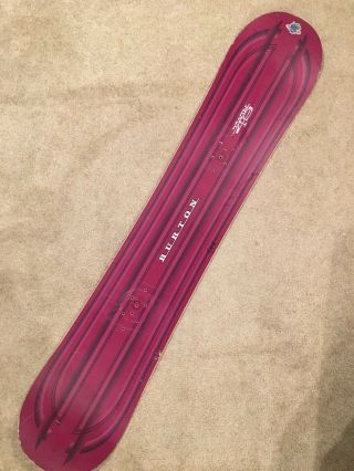 Vintage Burton Twin 49 Fly Core Camber Snowboard 146 Cm 57.  5 Inches Long Purple
