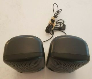 Vintage Sony SRS - P3 Speaker System for Walkman - Mini Stereo System 3.  5mm Aux 3