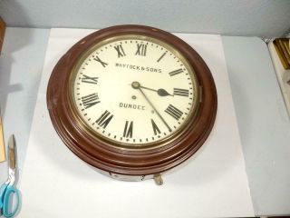 Antique Clock Circa 1850 Scottish - Whytock & Sons,  Dundee - Walnut,  12 Inch Face