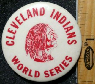 1948 Rare Cleveland Indians World Series 1 3/4 