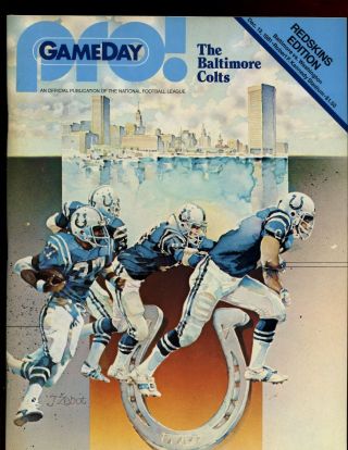 Decembe 13 1981 Nfl Football Program Baltimore Colts At Washington Redskins Nrmt