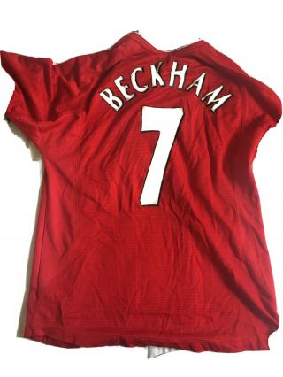 Vintage Manchester United David Beckham Jersey - Kids Size Y
