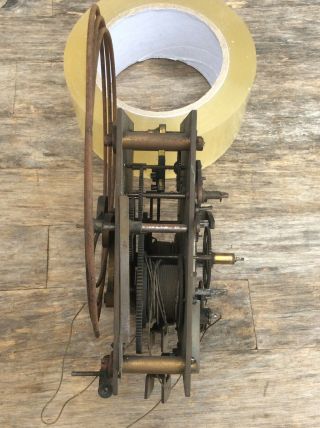 Antique Gustav Becker 2 Weight Driven Vienna Regulator Wall Clock Movement 3