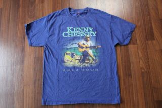 Vintage 2012 Kenny Chesney Tour Concert T - Shirt - Size Medium