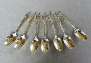 7 Early Towle Sterling Silver Old English 5 1/2 " Coffee Spoons 137 Grams