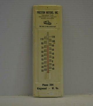 Vintage Style Indoor/outdoor Thermometer Preston Motors Trucking Truck Garage Wv