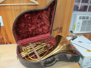 Antique Vintage Cavalier French Horn W/ All Star Mouthpiece Serial 53893