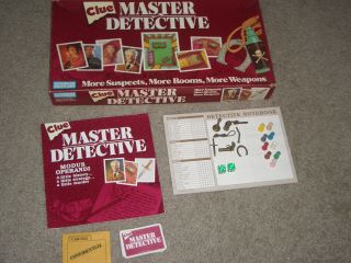 Vintage 1988 Parker Bros Clue Board Game - Master Detective - Complete W/rules