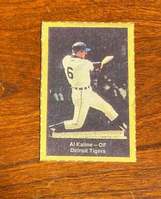 Vintage 1969 Nabisco Al Kaline Baseball Card Detroit Tigers Hall Of Fame Hof