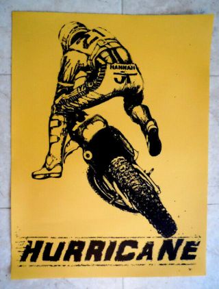 Vintage Motocross Rider - Bob Hannah Unadilla - 18 X 24 " Poster - Yamaha - Yz - Jt