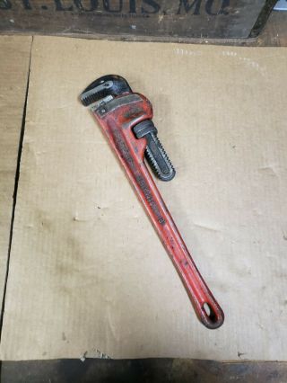 Vintage 18 Inch Rigid Heavy Duty Pipe Wrench
