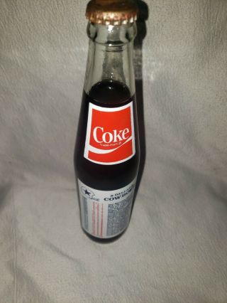 Vintage Dallas Cowboys Coke Bottle,  25th Anniversary Silver Season Coca Cola 3