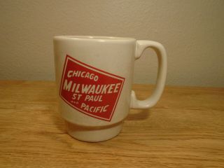 Vintage Milwaukee (road) Chicago St.  Paul Pacific Railroad Mug Chemin De Fer Ind