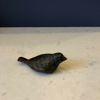 Vintage Looking Cast Iron Bird.  Indented To Sit On The Edge Of Something