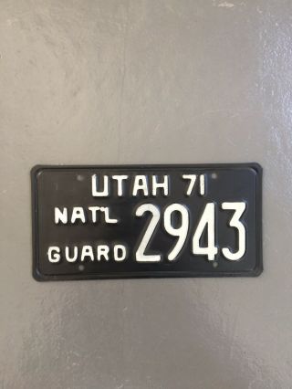 1971 N.  O.  S.  Utah National Guard License Plate