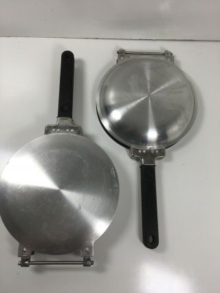 Pair Vintage Perfect Pancake Maker Pan Non Stick Perfect Breakfast Eggs Omelette