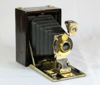 Folding Camera Kodak No.  1 Film Premo 104 - 114 - Year Old Antique Custom Fumed Oak