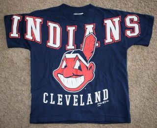 Vtg 1998 Chief Wahoo Mlb Cleveland Indians 3d Print Shirt Sz Women’s Sm