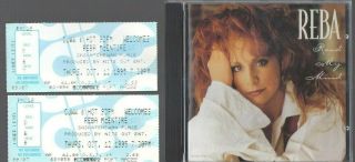 Reba Mcentire Read My Mind Cd,  2 Vintage Concert Ticket Stubs 1995 From Canada