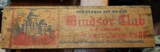 Vintage 2lb Cheese Box Windsor Club Process Pauly And Pauly Cheese Food