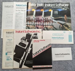 Instant Software Catalogs Trs - 80 Apple Ii Commodore Pet Vintage Computer Games