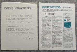 Instant Software Catalogs TRS - 80 Apple II Commodore PET vintage computer games 2