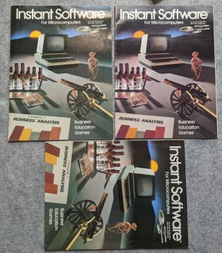 Instant Software Catalogs TRS - 80 Apple II Commodore PET vintage computer games 3