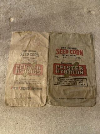 Rare Vintage Pfister Hybrids Seed Corn 4897 18e 170 - 19f Bag Sack