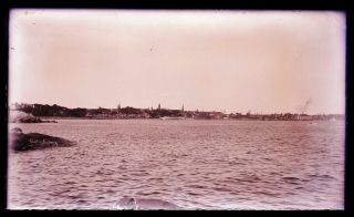 (1) Early 1900s Antique Glass Negative,  Gloucester Harbor,  Massachusetts??