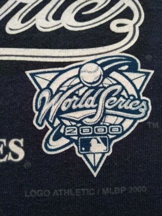 Vintage Yankees vs Mets 2000 World Series T Shirt Subway Series Licensed Large 3