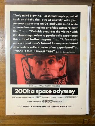 Vintage Print Ad - 1968 - 2001: A Space Odyssey - Kubrick