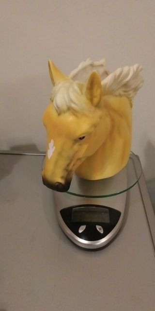 Vtg Napcoware Japan Ceramic Horse Head Planter Vase Sticker Palomino 2