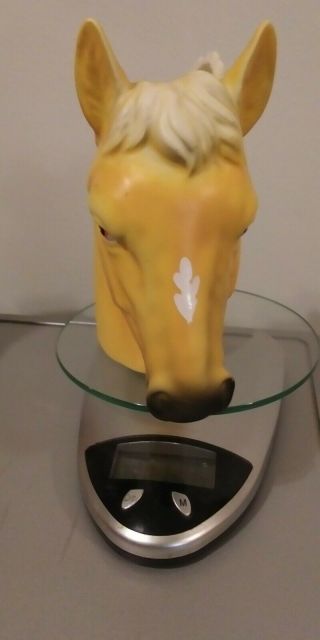 Vtg Napcoware Japan Ceramic Horse Head Planter Vase Sticker Palomino 3