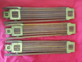 3 Antique Wood Brass Tripod Folmer Graflex Tripod Sticks For Field Camera 4x5
