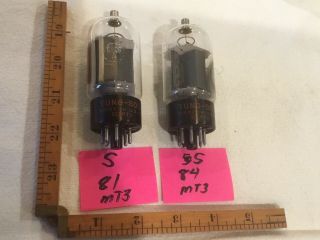 2 Vintage Tung - Sol 6dq6a Vacuum Tubes Side Getter Matched Dates 322mt3