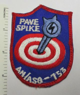 1970s Vintage Us Air Force F - 4 Weapon Pave Spike An/asq - 153 Patch Asian Made H&l