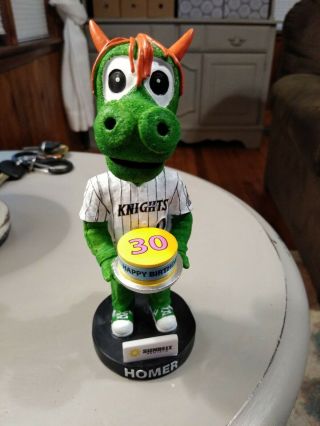 " Homer " Charlotte Knights Baseball 30th Birthday Mascot Bobblehead Rare