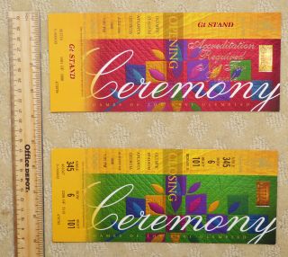 1996 Atlanta Olympics Opening And Closing Ceremonies 2 - Ticket Set,  Limited Issue