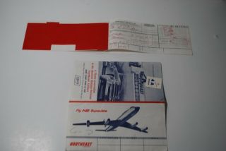 1966 NORTHEAST AIRLINES Ticket Stub and Baggage Tags Boston to Miami 2
