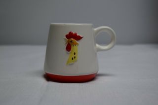 Vintage 1960 Mcm Holt Howard Coq Rouge Rooster Coffee Mugs Cups