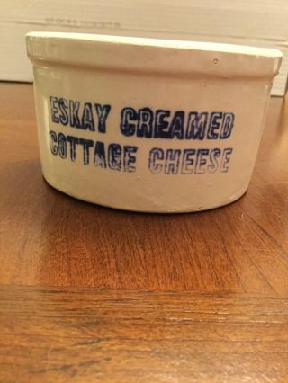 Vintage Advertising Crock Eskay Creamed Cottage Cheese Crock Eskay Cheese Crock