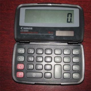 Vintage Canon Ls - 555h Solar And Battery Electronic Calculator