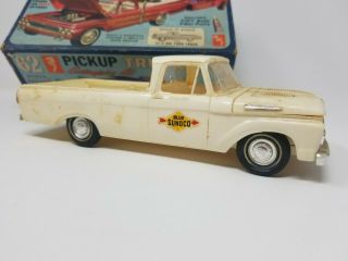 Vintage 3 In 1 Amt Model Kit 1962 F - 100 Ford Pickup Truck W Box - Truck & Parts