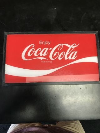 Vintage Coca Cola Coke Soda Machine Topper 1960’s Sign Panel