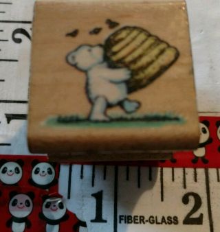 Honey Bear,  All Night Media,  Vintage 924,  Wooden,  Rubber,  Stamp