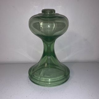 Vintage Antique Green Uranium Vaseline Glass Oil Lamp Make Offer