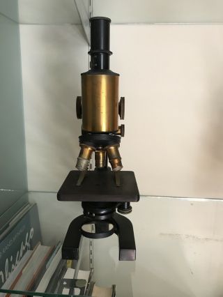 Antique Spencer Buffalo Scientific Microscope Brass Metal 2