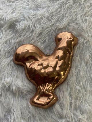 Vintage Copper Rooster Jello - Food Mold - Wall Hanging - Country Decoration Tagus