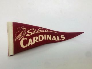 Vintage 1950s St Louis Cardinals Baseball Mini Pennant 3.  75x9 Stl