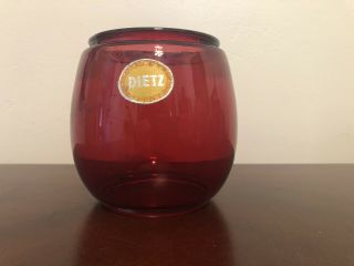 Vintage Dietz No.  100 Red Glass Lens Globe